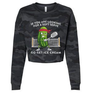 Pickleball Player Cropped Pullover Crew