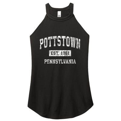 Pottstown Pennsylvania Pa Vintage Sports Women's Perfect Tri Rocker Tank