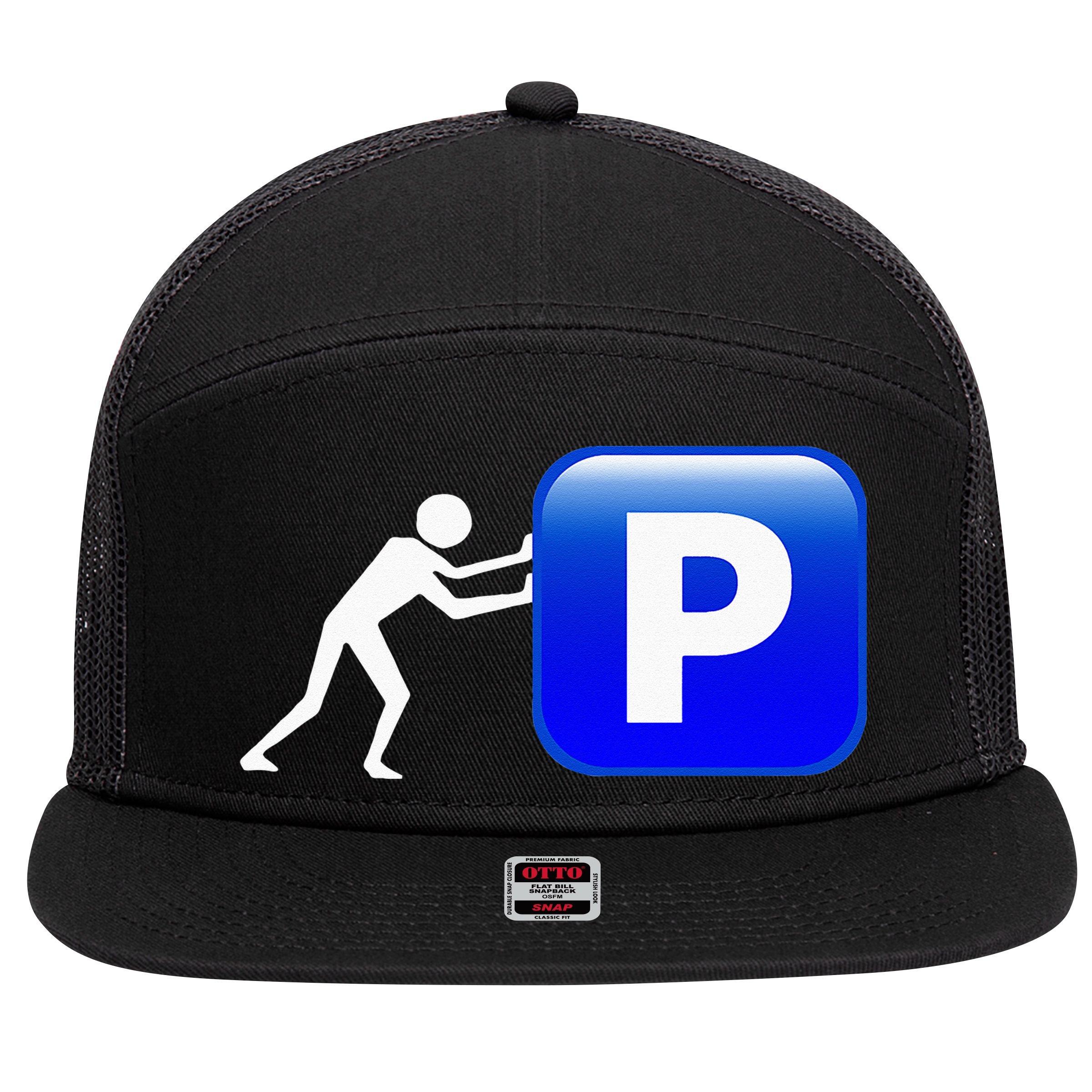 Pushin P 7 Panel Mesh Trucker Snapback Hat