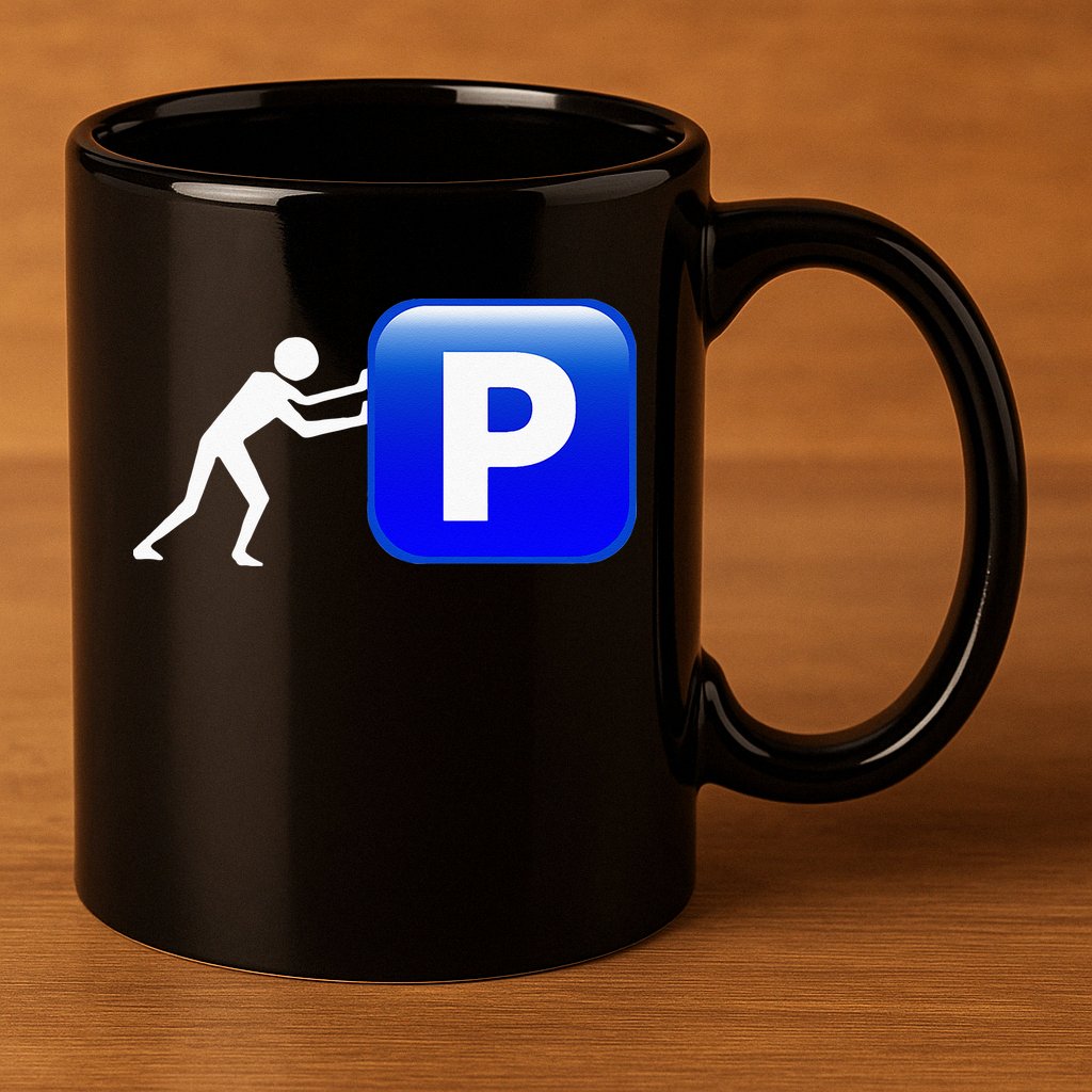 Pushin P 11oz C Handle Ceramic Mug