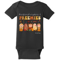 Pacifiers Pumpkins & Preemies Neonatal Nicu Nurse Halloween Baby Bodysuit