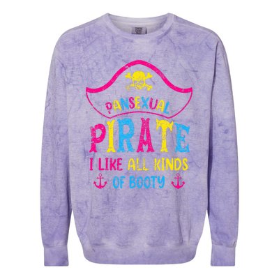 Pansexual Pride Pirate Lgbtq Month Pans Flag Colors Colorblast Crewneck Sweatshirt