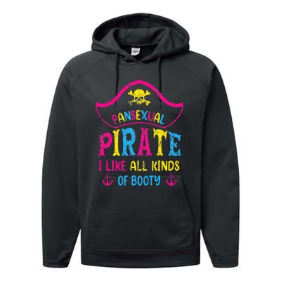 Pansexual Pride Pirate Lgbtq Month Pans Flag Colors Performance Fleece Hoodie