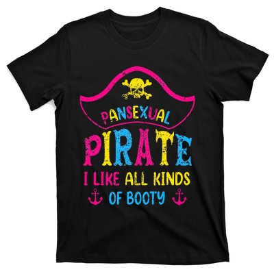 Pansexual Pride Pirate Lgbtq Month Pans Flag Colors T-Shirt