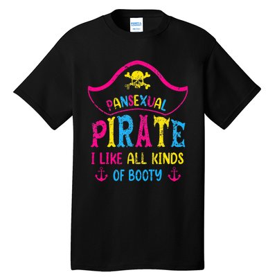 Pansexual Pride Pirate Lgbtq Month Pans Flag Colors Tall T-Shirt