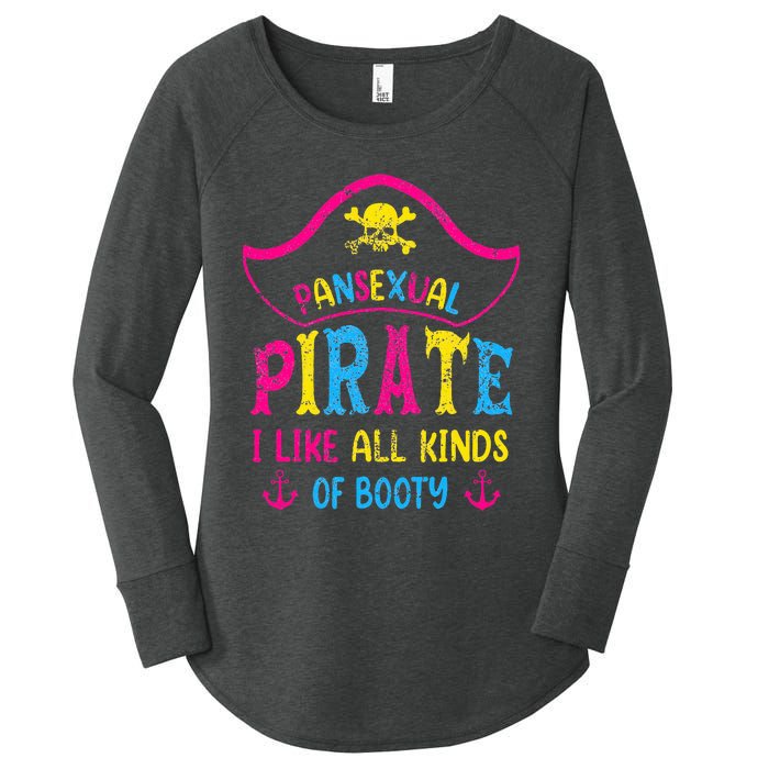 Pansexual Pride Pirate Lgbtq Month Pans Flag Colors Women's Perfect Tri Tunic Long Sleeve Shirt