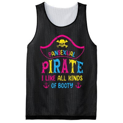 Pansexual Pride Pirate Lgbtq Month Pans Flag Colors Mesh Reversible Basketball Jersey Tank