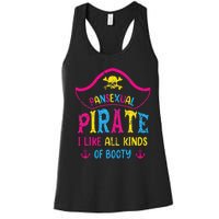 Pansexual Pride Pirate Lgbtq Month Pans Flag Colors Women's Racerback Tank