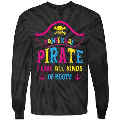 Pansexual Pride Pirate Lgbtq Month Pans Flag Colors Tie-Dye Long Sleeve Shirt