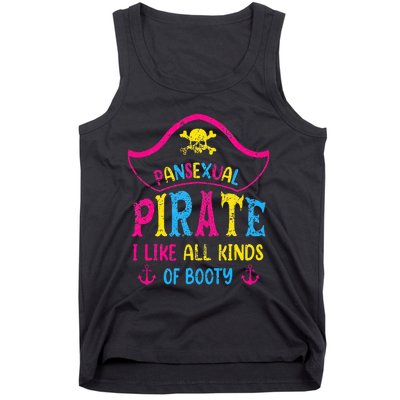 Pansexual Pride Pirate Lgbtq Month Pans Flag Colors Tank Top