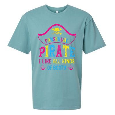 Pansexual Pride Pirate Lgbtq Month Pans Flag Colors Sueded Cloud Jersey T-Shirt