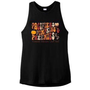 Pacifiers Pumpkins Preemies Thanksgiving Nicu Nurse Ladies PosiCharge Tri-Blend Wicking Tank