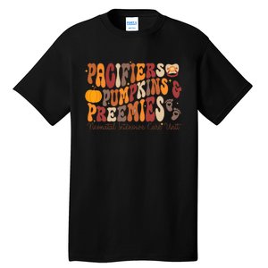 Pacifiers Pumpkins Preemies Thanksgiving Nicu Nurse Tall T-Shirt