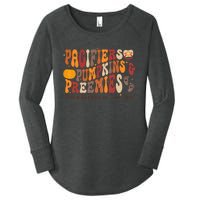 Pacifiers Pumpkins Preemies Thanksgiving Nicu Nurse Women's Perfect Tri Tunic Long Sleeve Shirt