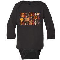 Pacifiers Pumpkins Preemies Thanksgiving Nicu Nurse Baby Long Sleeve Bodysuit