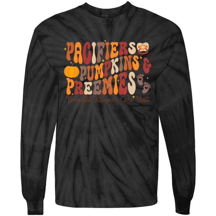 Pacifiers Pumpkins Preemies Thanksgiving Nicu Nurse Tie-Dye Long Sleeve Shirt