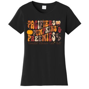 Pacifiers Pumpkins Preemies Thanksgiving Nicu Nurse Women's T-Shirt