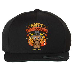 Pugkin Pug Pumpkin Halloween Thanksgiving Dog Wool Snapback Cap