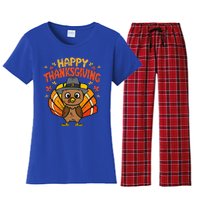 Pugkin Pug Pumpkin Halloween Thanksgiving Dog Women's Flannel Pajama Set