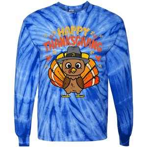 Pugkin Pug Pumpkin Halloween Thanksgiving Dog Tie-Dye Long Sleeve Shirt