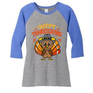 Pugkin Pug Pumpkin Halloween Thanksgiving Dog Women's Tri-Blend 3/4-Sleeve Raglan Shirt