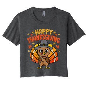 Pugkin Pug Pumpkin Halloween Thanksgiving Dog Women's Crop Top Tee