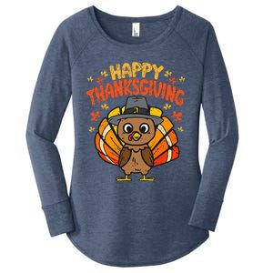 Pugkin Pug Pumpkin Halloween Thanksgiving Dog Women's Perfect Tri Tunic Long Sleeve Shirt