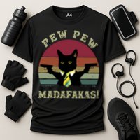 Peww Pew Pew Peww Madafakas Vintage Cat Lover Performance Shirt