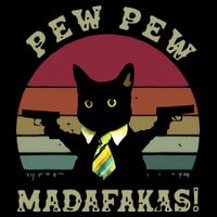 Peww Pew Pew Peww Madafakas Vintage Cat Lover Performance Shirt