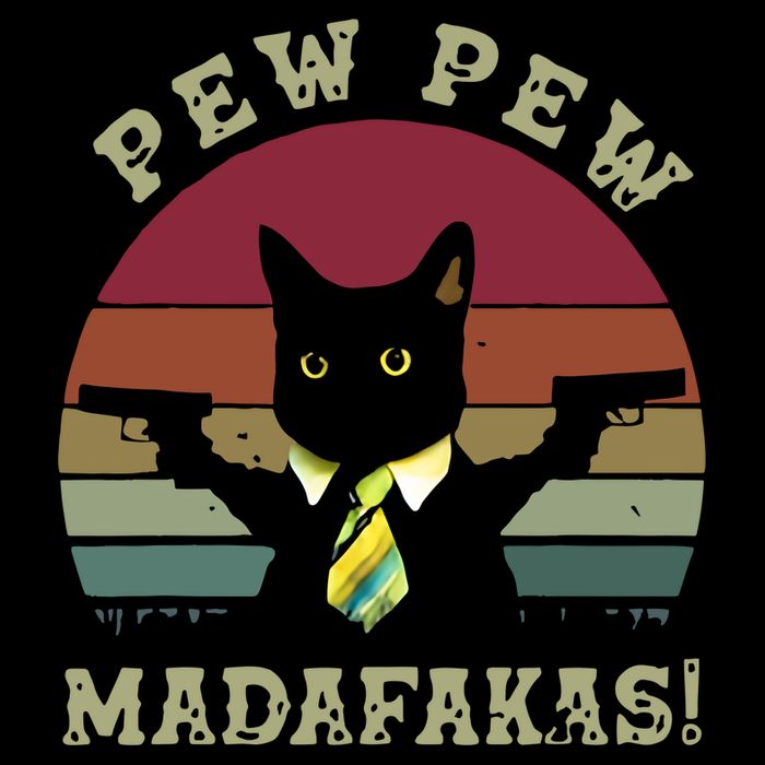 Peww Pew Pew Peww Madafakas Vintage Cat Lover Performance Shirt