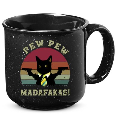 Peww Pew Pew Peww Madafakas Vintage Cat Lover 15oz Campfire Ceramic Mug