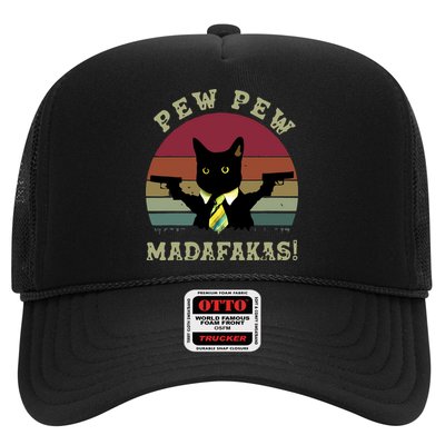 Peww Pew Pew Peww Madafakas Vintage Cat Lover Trucker Hat