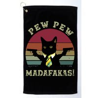 Peww Pew Pew Peww Madafakas Vintage Cat Lover Golf Towel