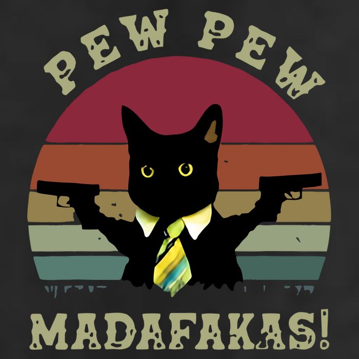 Peww Pew Pew Peww Madafakas Vintage Cat Lover Golf Towel