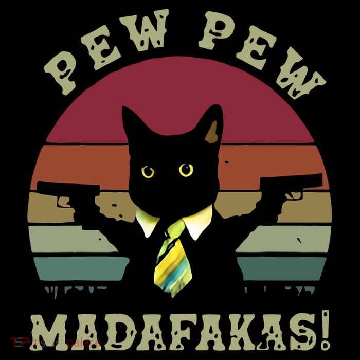 Peww Pew Pew Peww Madafakas Vintage Cat Lover Toddler T-Shirt