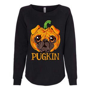 Pugkin Pug Pumpkin Halloween Thanksgiving Women Dog Womens California Wash Sweatshirt