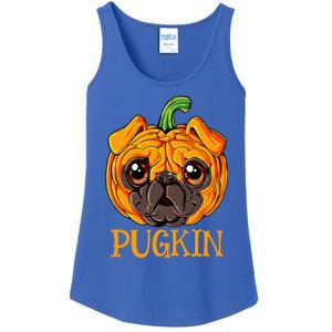 Pugkin Pug Pumpkin Halloween Thanksgiving Women Dog Ladies Essential Tank