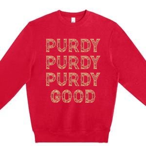 Purdy Purdy Purdy Good Meme Premium Crewneck Sweatshirt