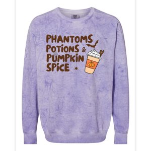 Phantoms Potions Pumpkin Spice Cute Halloween Drink Pumpkin Colorblast Crewneck Sweatshirt