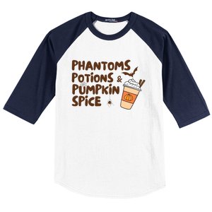 Phantoms Potions Pumpkin Spice Cute Halloween Drink Pumpkin Baseball Sleeve Shirt