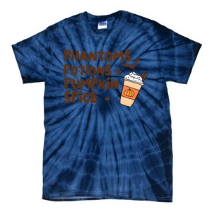 Phantoms Potions Pumpkin Spice Cute Halloween Drink Pumpkin Tie-Dye T-Shirt