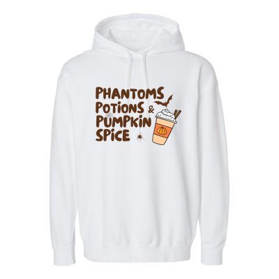 Phantoms Potions Pumpkin Spice Cute Halloween Drink Pumpkin Garment-Dyed Fleece Hoodie