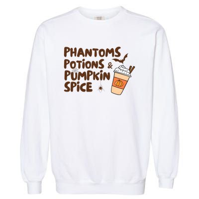 Phantoms Potions Pumpkin Spice Cute Halloween Drink Pumpkin Garment-Dyed Sweatshirt