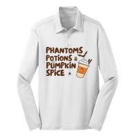 Phantoms Potions Pumpkin Spice Cute Halloween Drink Pumpkin Silk Touch Performance Long Sleeve Polo