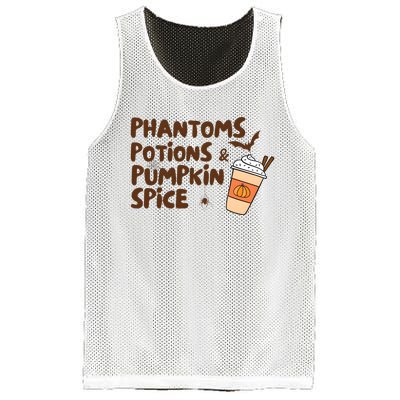 Phantoms Potions Pumpkin Spice Cute Halloween Drink Pumpkin Mesh Reversible Basketball Jersey Tank