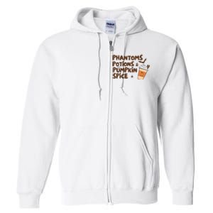 Phantoms Potions Pumpkin Spice Cute Halloween Drink Pumpkin Full Zip Hoodie