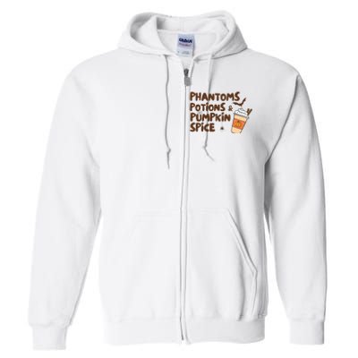 Phantoms Potions Pumpkin Spice Cute Halloween Drink Pumpkin Full Zip Hoodie