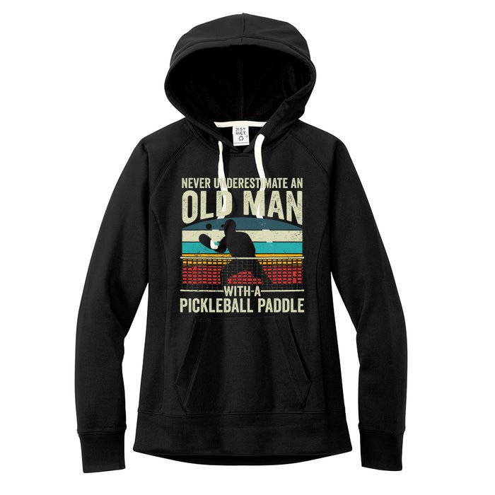 Pickleball Paddle Pickle Ball Player Women's Fleece Hoodie