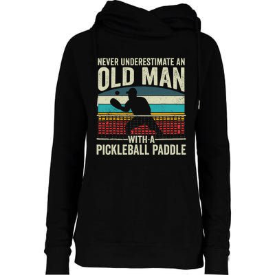 Pickleball Paddle Pickle Ball Player Womens Funnel Neck Pullover Hood