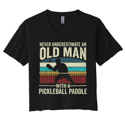 Pickleball Paddle Pickle Ball Player Women's Crop Top Tee